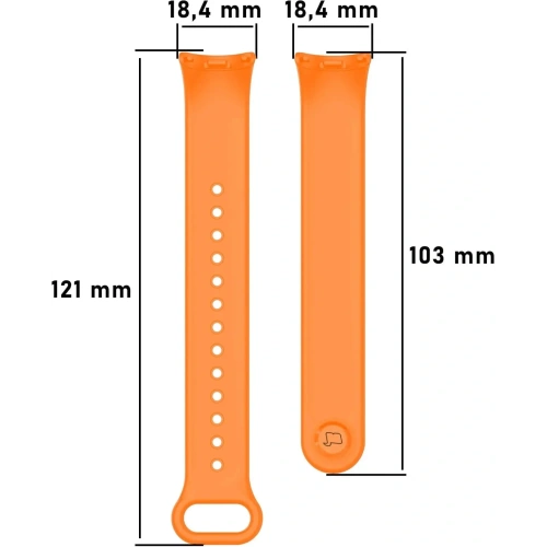 Kup Pasek Bizon Strap Watch Dots do Xiaomi Mi Smart Band 8 pomarańczowy - BIZ2066 - {ean13} - Sklep Home Screen