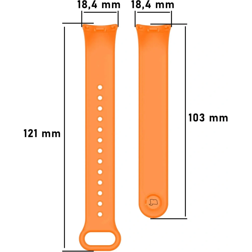 Pasek Bizon Strap Watch Dots do Xiaomi Mi Smart Band 8 pomarańczowy