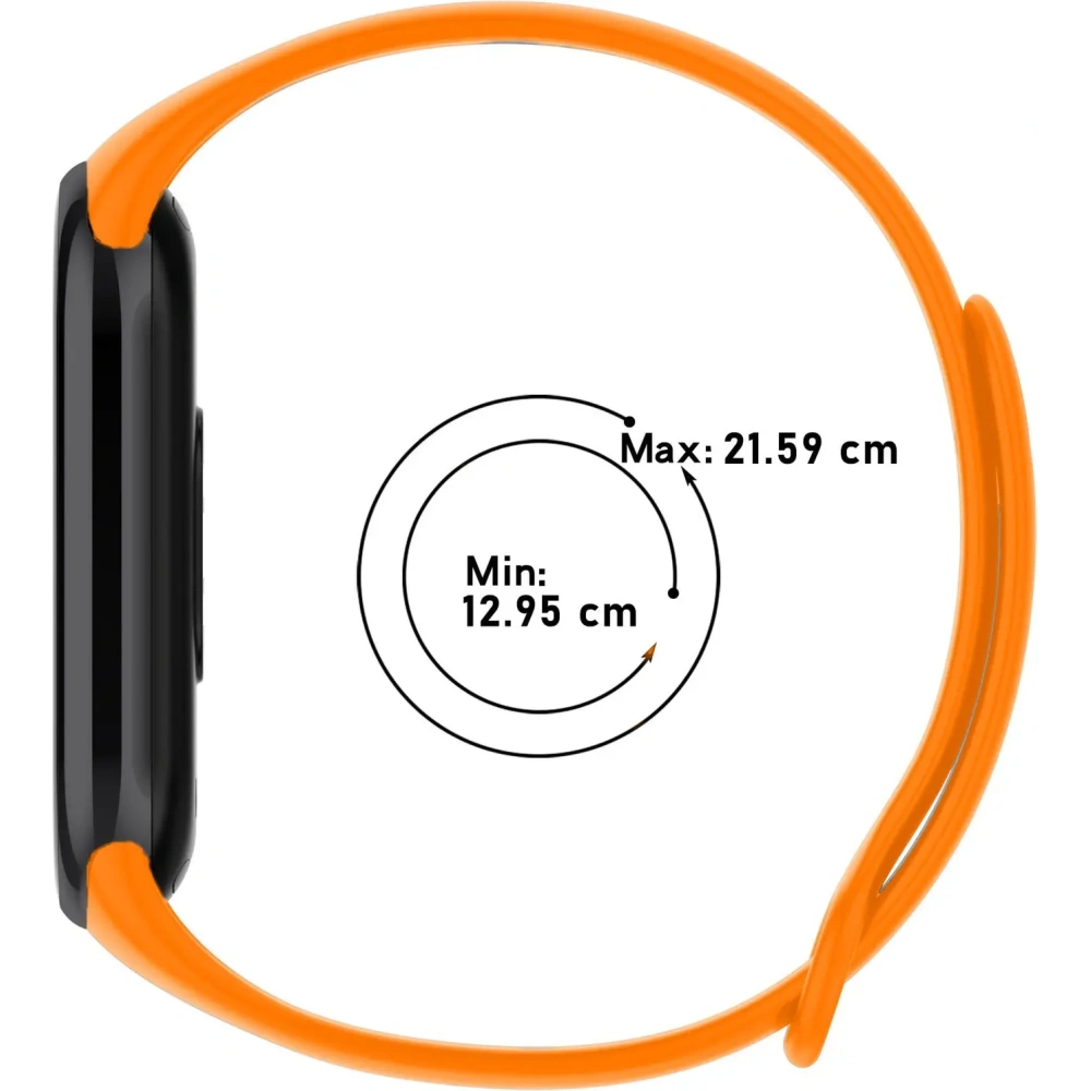 Pasek Bizon Strap Watch Dots do Xiaomi Mi Smart Band 8 pomarańczowy