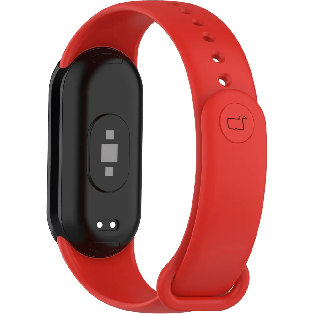 Pasek Bizon Strap Watch Dots do Xiaomi Mi Smart Band 8 czerwony