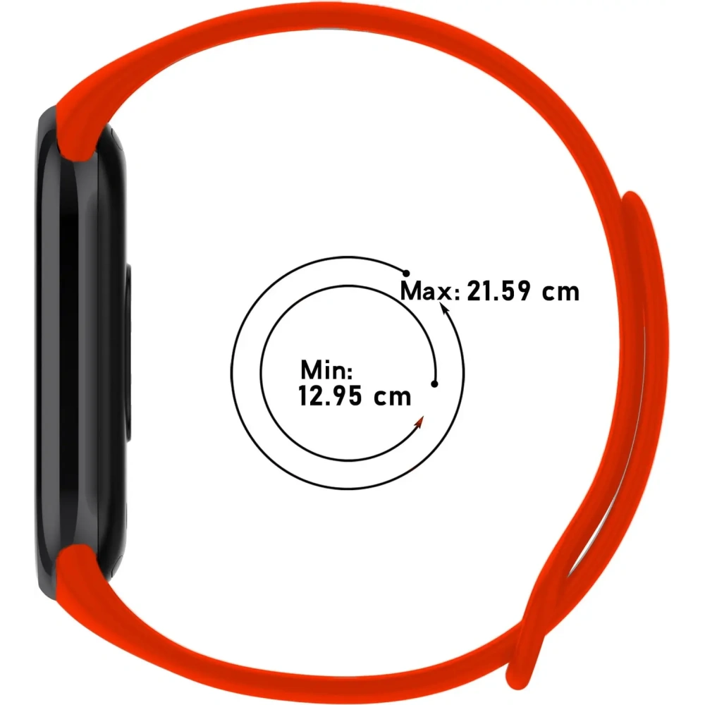 Pasek Bizon Strap Watch Dots do Xiaomi Mi Smart Band 8 czerwony