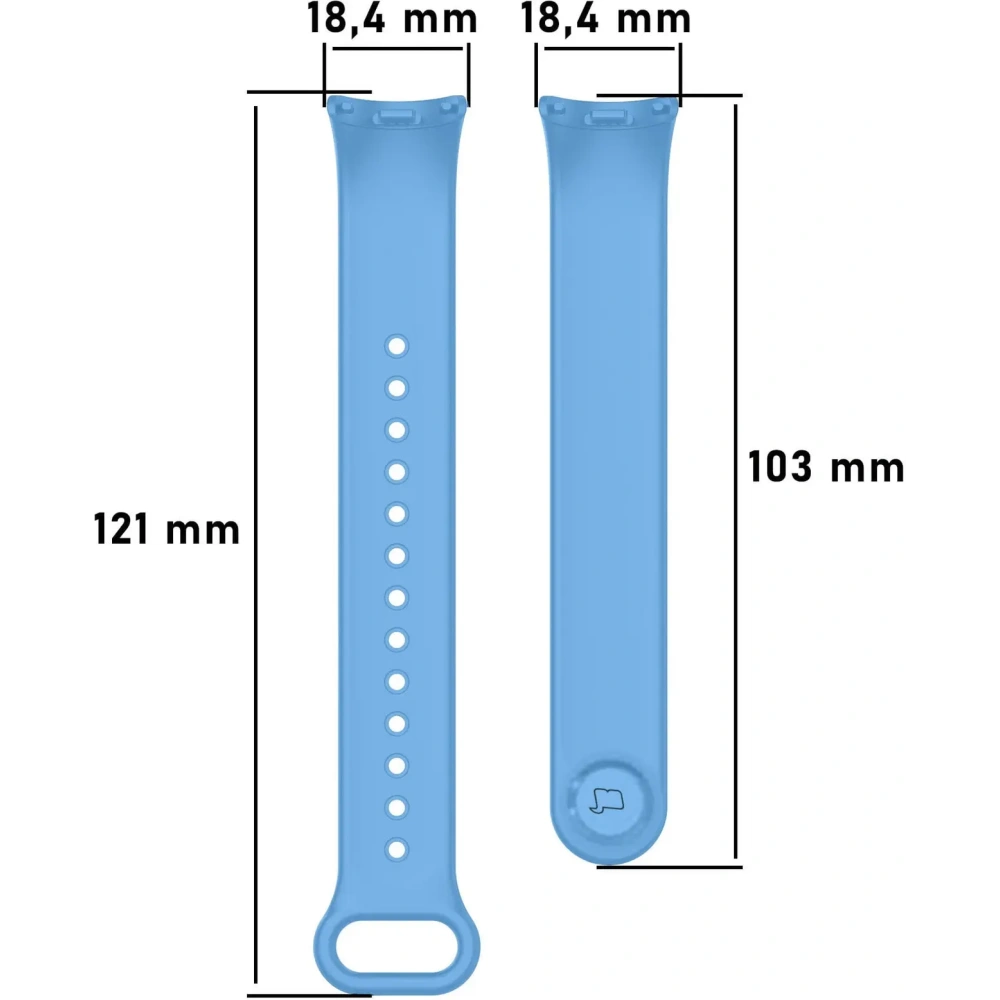 Pasek Bizon Strap Watch Dots do Xiaomi Mi Smart Band 8 niebieski