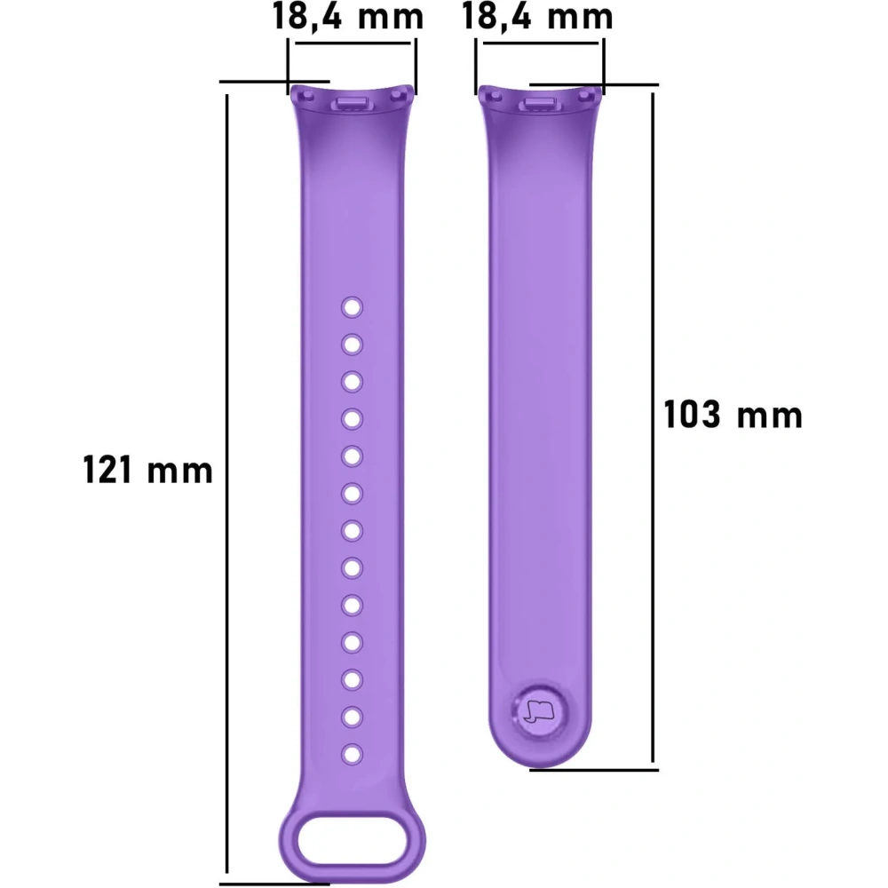 Pasek Bizon Strap Watch Dots do Xiaomi Mi Smart Band 8 fioletowy