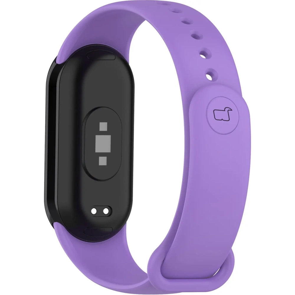 Pasek Bizon Strap Watch Dots do Xiaomi Mi Smart Band 8 fioletowy