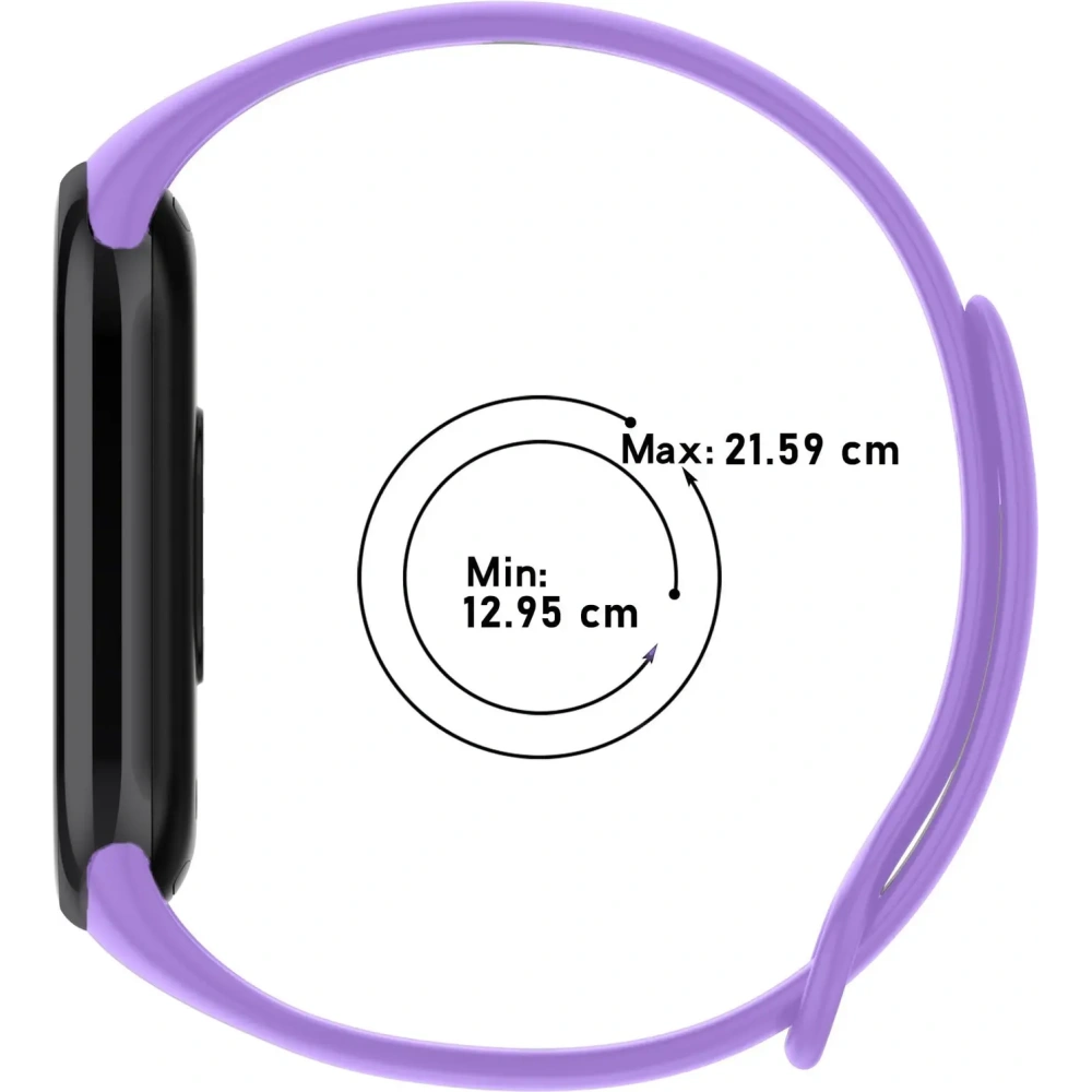 Pasek Bizon Strap Watch Dots do Xiaomi Mi Smart Band 8 fioletowy