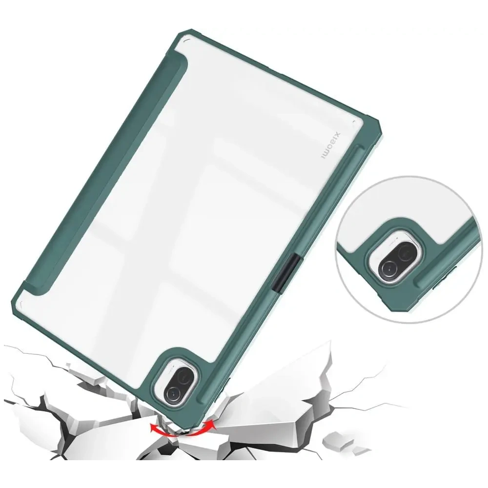 Etui Bizon Case Tab Clear Matt do Xiaomi Pad 5/5Pro 11.0 ciemnozielone