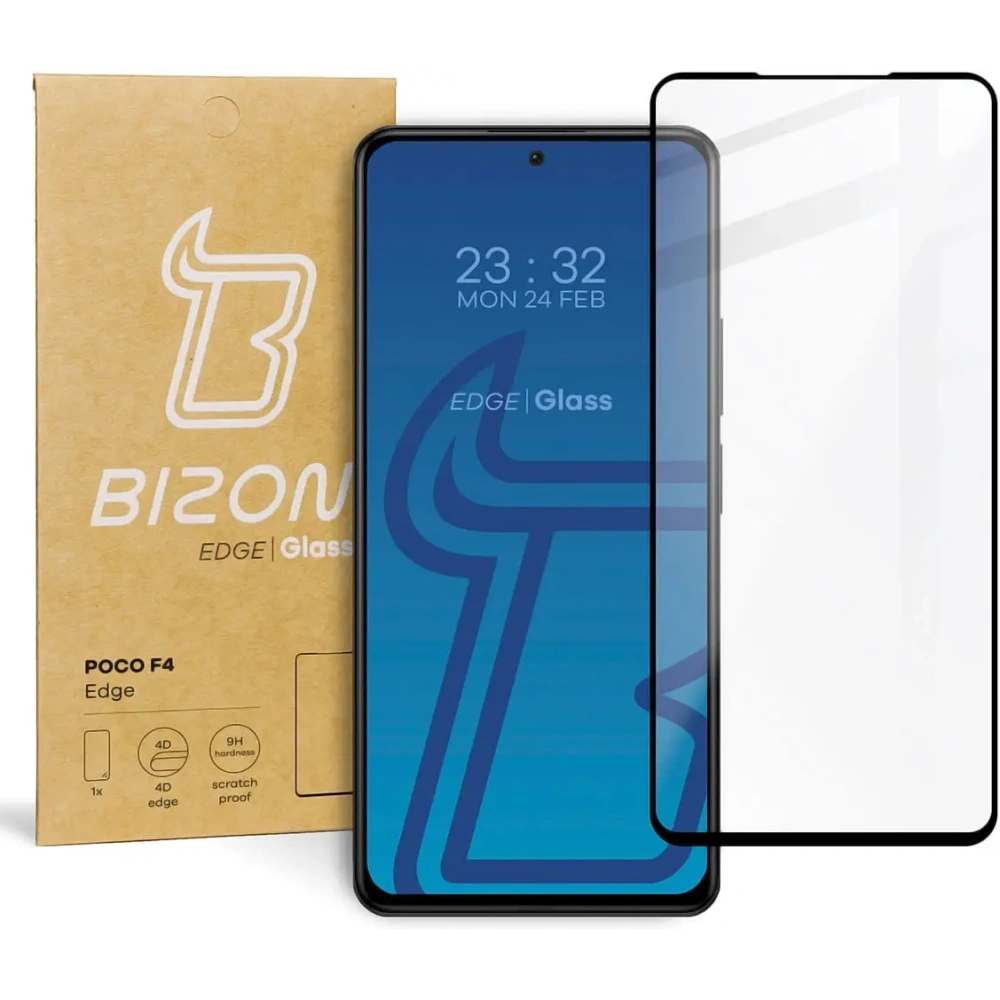 Szkło hartowane Bizon Glass Edge do Xiaomi Poco F4 czarne