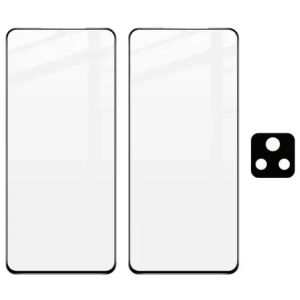 Kup Bizon Glass Edge edzett üveg - [2 PACK] + lencsevédő Xiaomi Poco F4 fekete - BIZ2079 - {ean13} - Sklep Home Screen