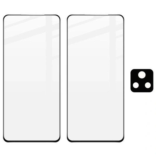 Kup Bizon Glass Edge gehärtetes Glas - [2 PACK] + Linsenschutz Xiaomi Poco F4 schwarz - BIZ2079 - {ean13} - Sklep Home Screen