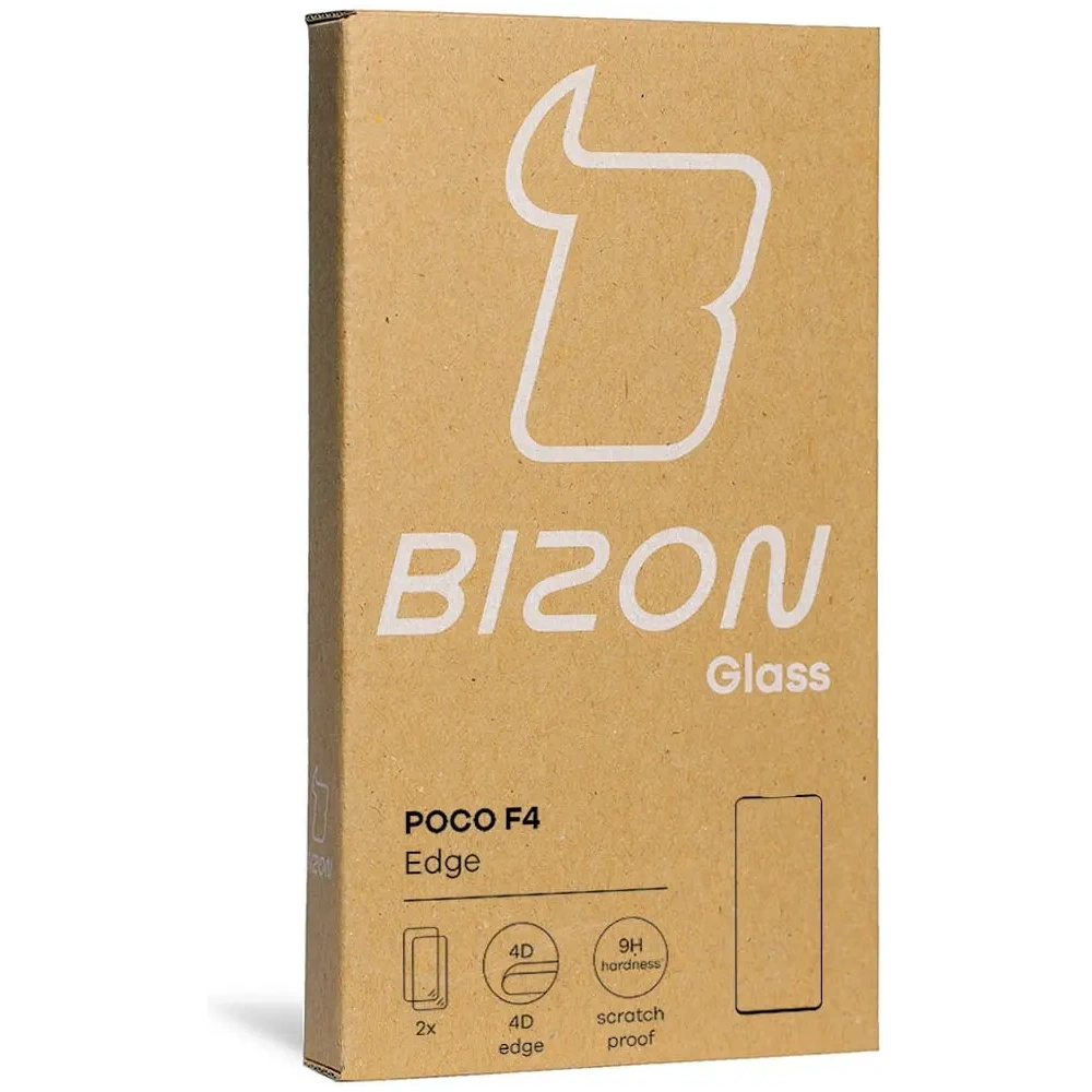 Szkło hartowane Bizon Glass Edge - [2 PACK] + ochrona na obiektyw Xiaomi Poco F4