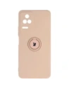 Bizon Case inel din silicon Sq Xiaomi Poco F4 roz deschis