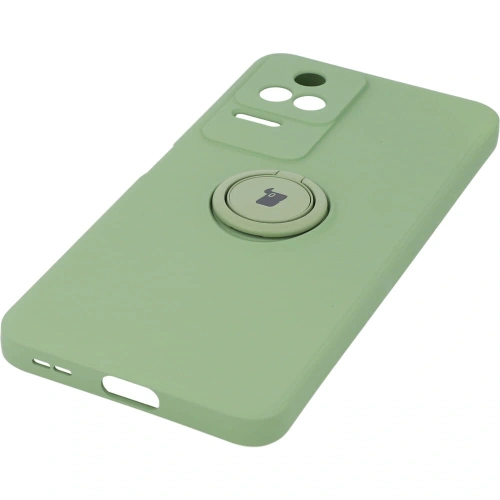 Kup Bizon Case Silicone Ring Sq Xiaomi Poco F4 verde deschis - BIZ2084 - {ean13} - Sklep Home Screen