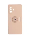 Etui Bizon Case Silicone Ring do Xiaomi Poco F4 GT světle růžové
