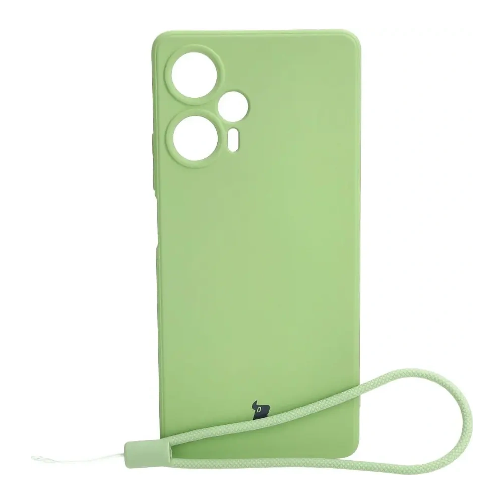 Etui Bizon Case Silicone Sq do Xiaomi Poco F5 jasnozielone