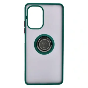 Buy Bizon Case Hybrid Ring Xiaomi Poco F5 smoky with a dark green frame - BIZ2098 - {ean13} - Home Screen Store Europe