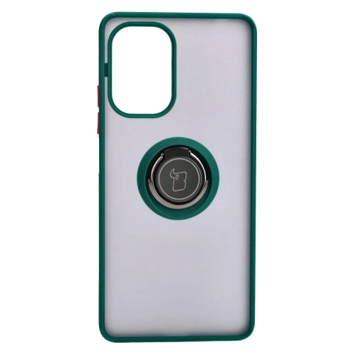 Buy Bizon Case Hybrid Ring Xiaomi Poco F5 smoky with a dark green frame - BIZ2098 - {ean13} - Home Screen Store Europe