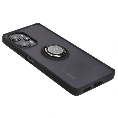 Kup Etui s úchopem na prst Bizon Case Hybrid Ring pro Xiaomi Poco F5 kouřové s černým rámečkem - BIZ2099 - {ean13} - Sklep Home Screen