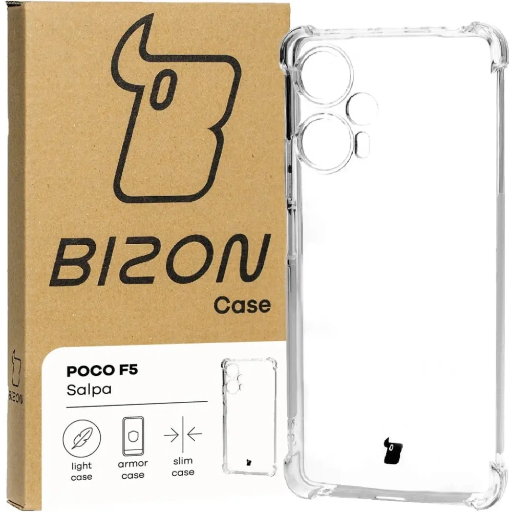 Elastyczne etui Bizon Case Salpa do Xiaomi Poco F5 przezroczyste