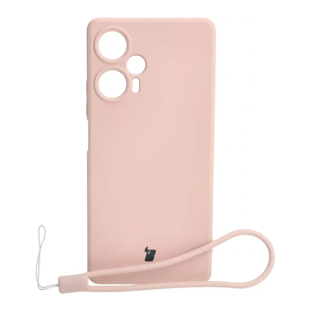 Etui Bizon Case Silicone Sq do Xiaomi Poco F5 jasnoróżowe