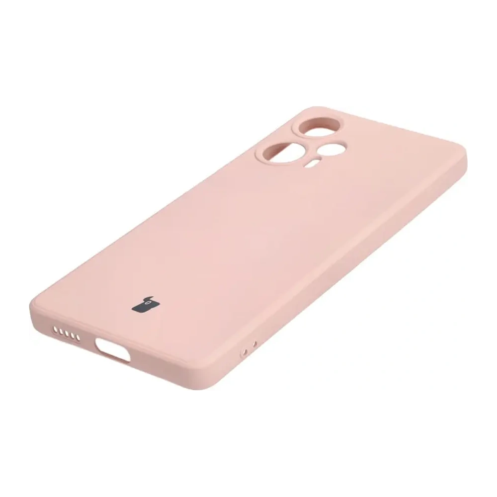 Etui Bizon Case Silicone Sq do Xiaomi Poco F5 jasnoróżowe