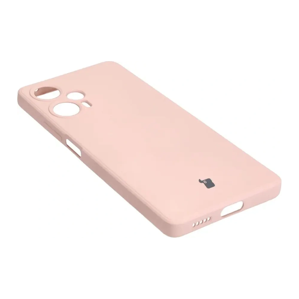 Etui Bizon Case Silicone Sq do Xiaomi Poco F5 jasnoróżowe