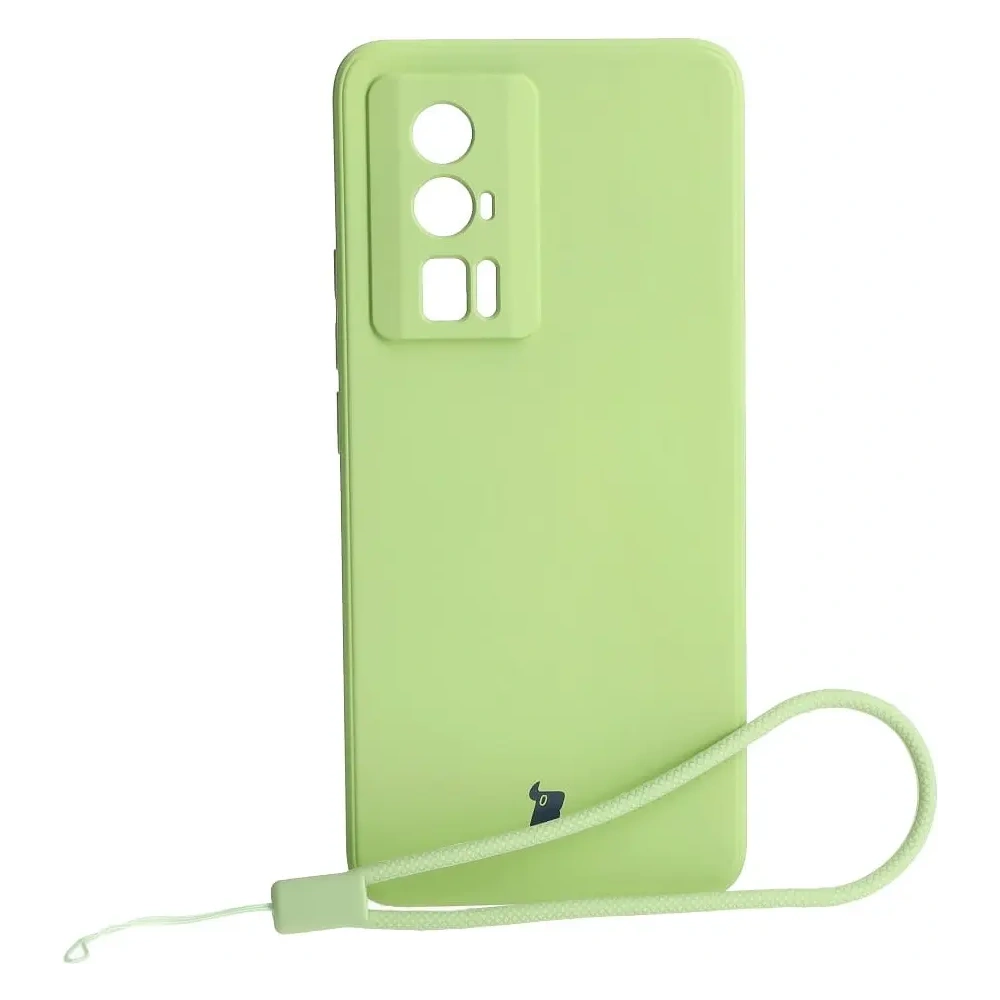 Etui Bizon Case Silicone Sq do Xiaomi Poco F5 Pro jasnozielone