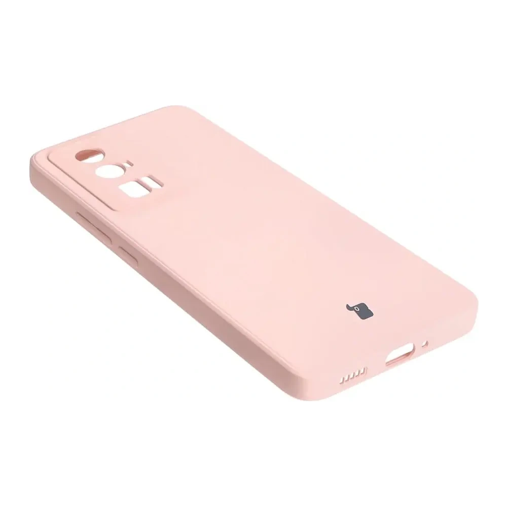 Etui Bizon Case Silicone Sq do Xiaomi Poco F5 Pro jasnoróżowe