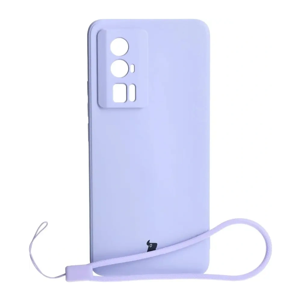 Etui Bizon Case Silicone Sq do Xiaomi Poco F5 Pro jasnofioletowe