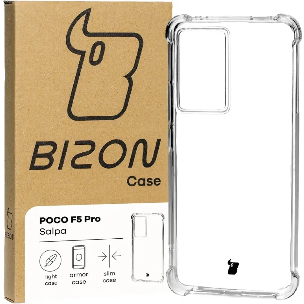 Elastyczne etui Bizon Case Salpa do Xiaomi Poco F5 Pro przezroczyste