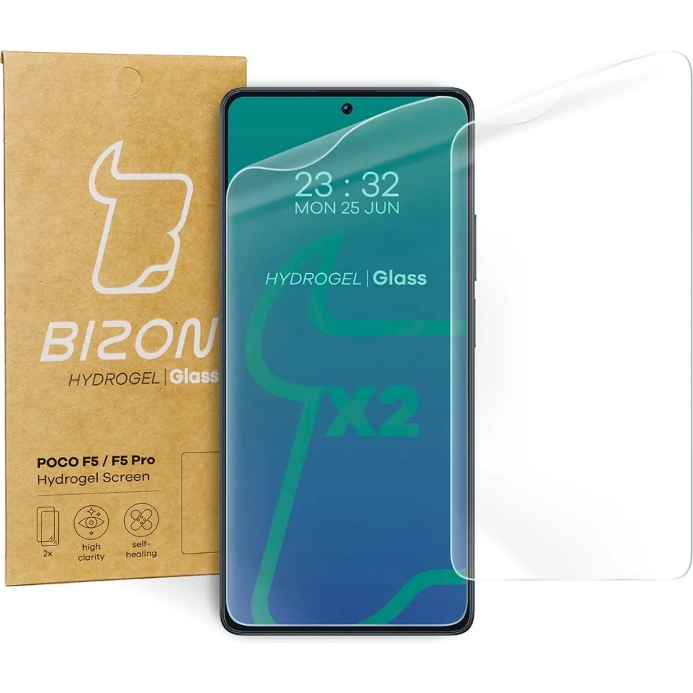 Folia hydrożelowa na ekran Bizon Glass Hydrogel do POCO F5/F5 Pro [2 PACK]