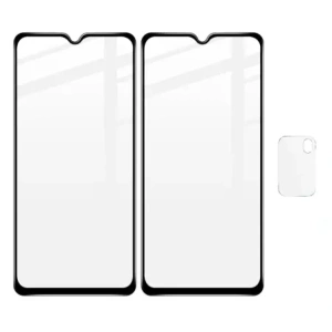 Kup Bizon Glass Edge gehärtetes Glas - [2 PACK] + Linsenschutz Xiaomi Poco M3 schwarz - BIZ2119 - {ean13} - Sklep Home Screen