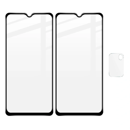Kup Bizon Glass Edge edzett üveg - [2 PACK] + lencsevédelem Xiaomi Poco M3 fekete - BIZ2119 - {ean13} - Sklep Home Screen