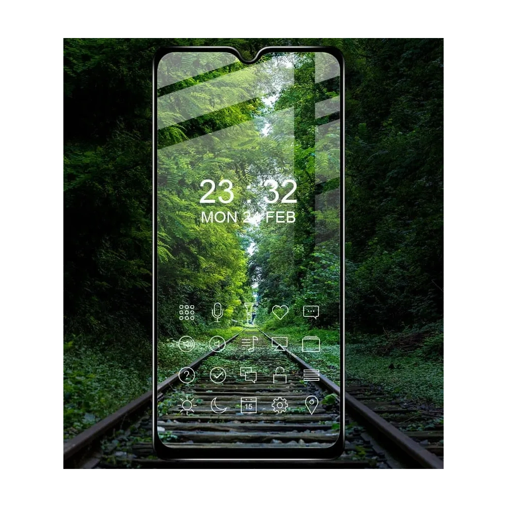 Szkło hartowane Bizon Glass Edge - [2 PACK] + ochrona na obiektyw Xiaomi Poco M3 czarne