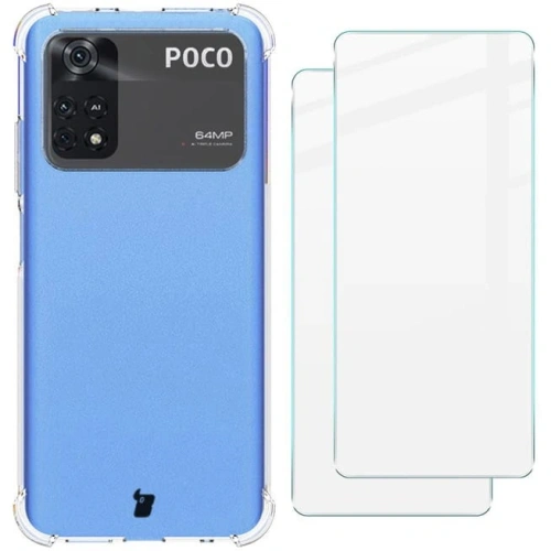 Kup Etui + 2x szkło na ekran Bizon Case Clear Pack do Xiaomi Poco M4 Pro 4G przezroczyste - BIZ2122 - {ean13} - Sklep Home Screen