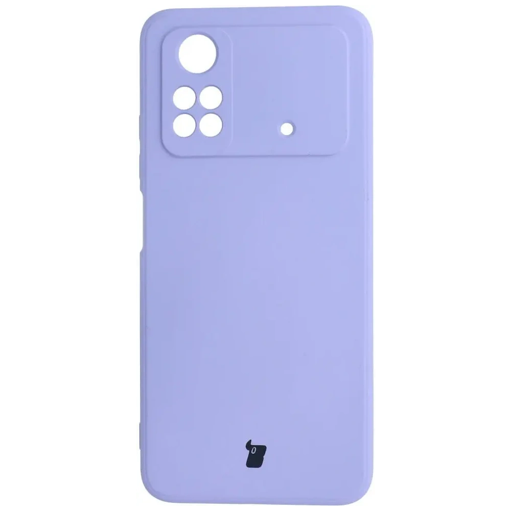 Etui Bizon Case Silicone do Xiaomi Poco M4 Pro 4G jasnofioletowe