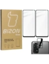 Tvrzené sklo Bizon Glass Edge - [2 PACK] + ochrana na objektiv Poco M4 Pro 5G / Redmi Note 11S 5G černé