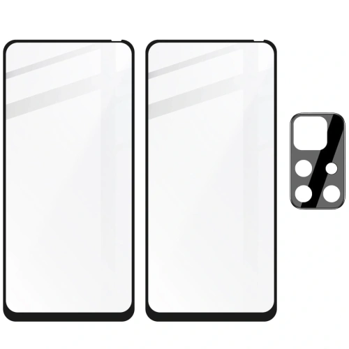 Kup Bizon Glass Edge edzett üveg - [2 PACK] + lencsevédő Poco M4 Pro 5G / Redmi Note 11S 5G fekete - BIZ2126 - {ean13} - Sklep Home Screen