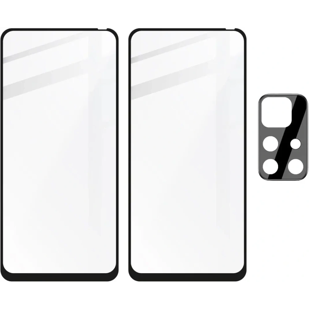 Szkło hartowane Bizon Glass Edge - [2 PACK] + ochrona na obiektyw Poco M4 Pro 5G / Redmi Note 11S 5G czarne