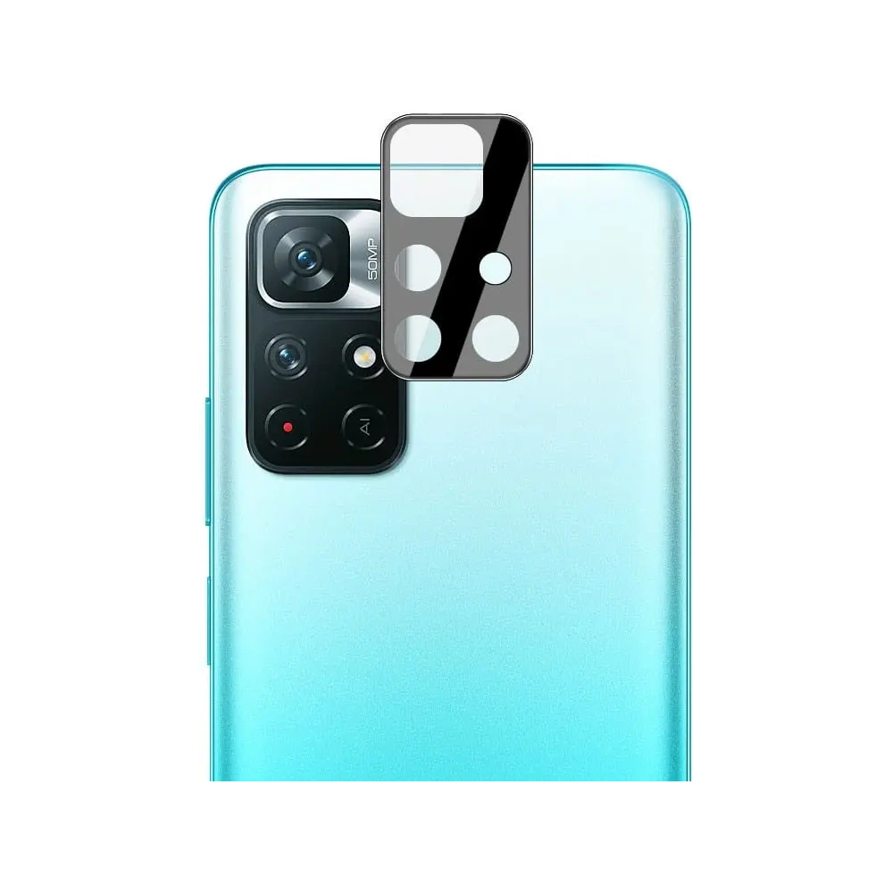 Szkło hartowane Bizon Glass Edge - [2 PACK] + ochrona na obiektyw Poco M4 Pro 5G / Redmi Note 11S 5G czarne