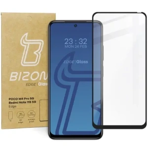 Kup Ochranné sklo Bizon Glass Edge pro Poco M4 Pro 5G / Redmi Note 11S 5G černé - BIZ2128 - {ean13} - Sklep Home Screen