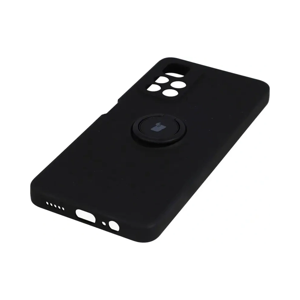 Etui Bizon Case Silicone Ring do Poco M4 Pro 5G / Redmi Note 11S 5G czarne