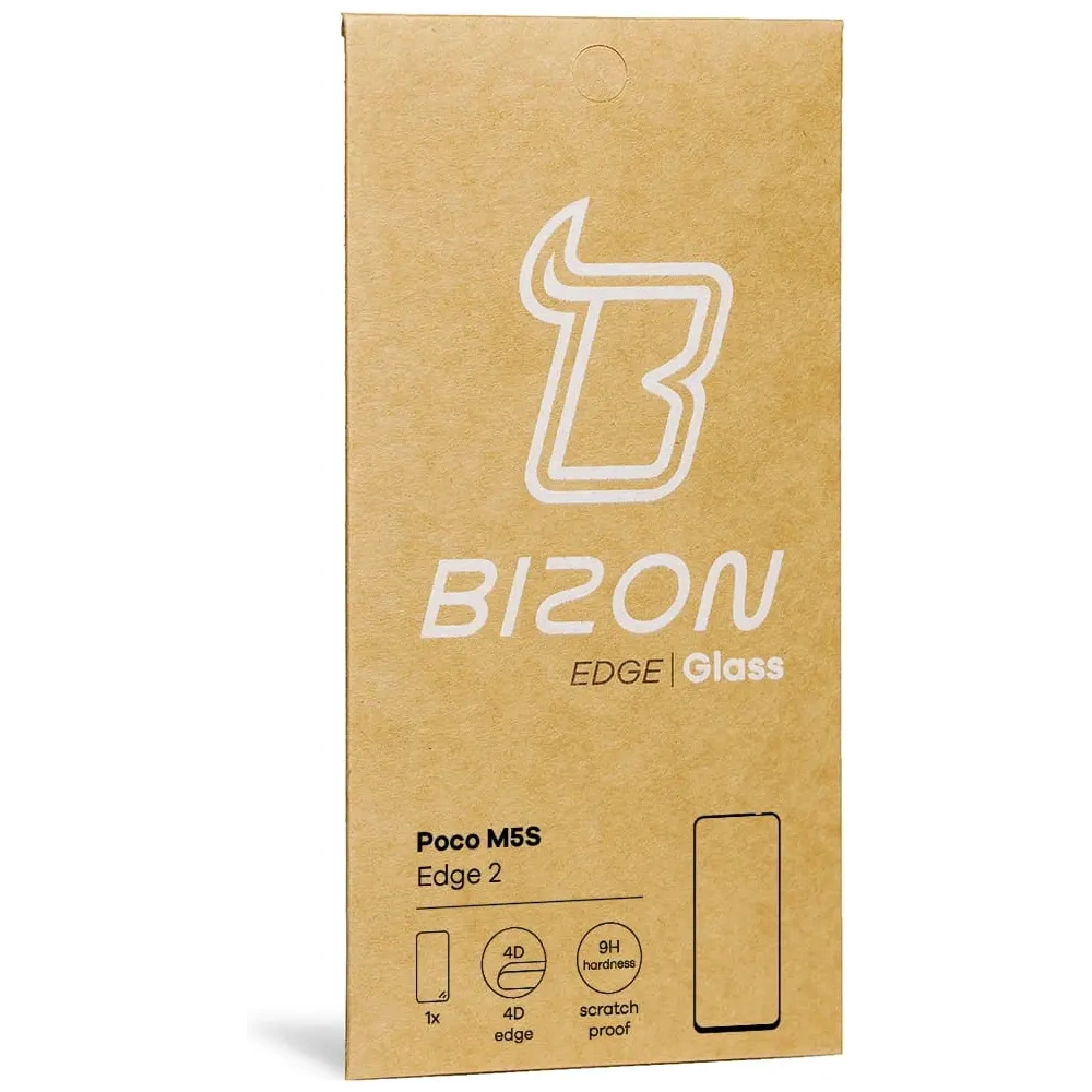 Szkło hartowane Bizon Glass Edge 2 do Poco M5s czarne