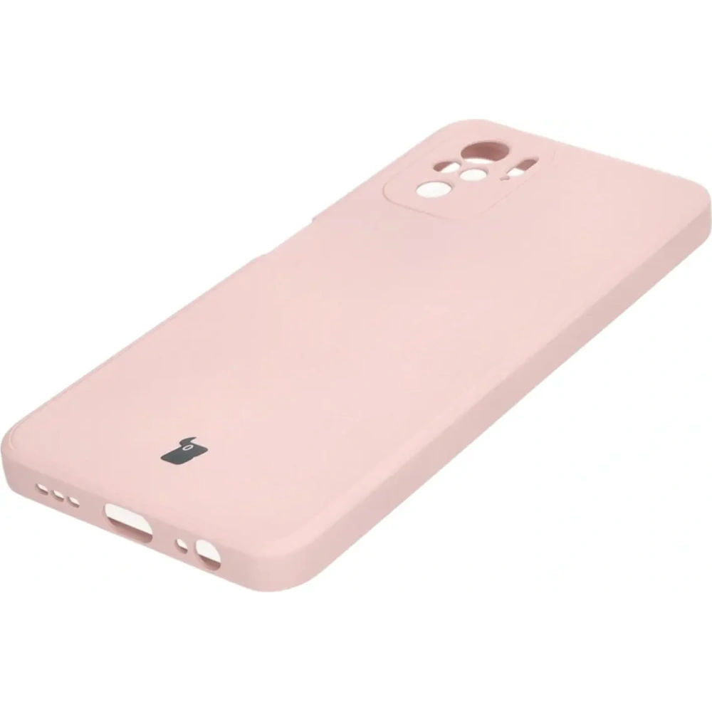 Etui Bizon Case Silicone Sq do Xiaomi Poco M5S / Redmi Note 10/10S jasnoróżowe