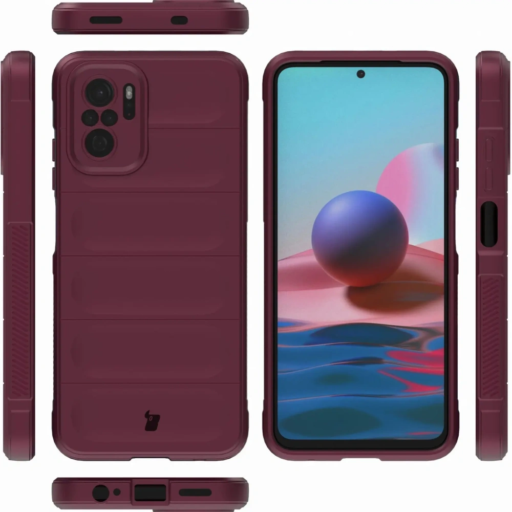Pancerne etui Bizon Case Tur do Xiaomi Poco M5s / Xiaomi Redmi Note 10 / 10s ciemnofioletowe