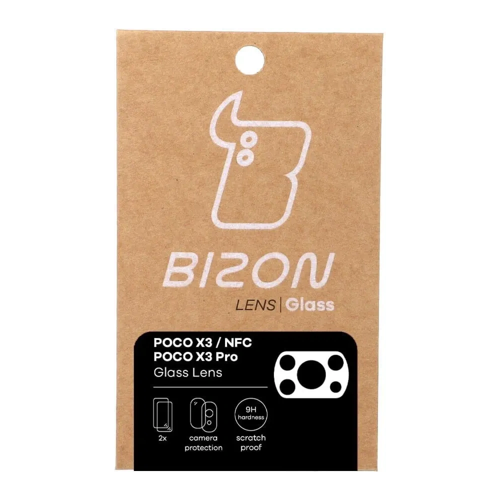 Szkło na aparat Bizon Glass Lens do Xiaomi Poco X3 / NFC / Pro [2 PACK]