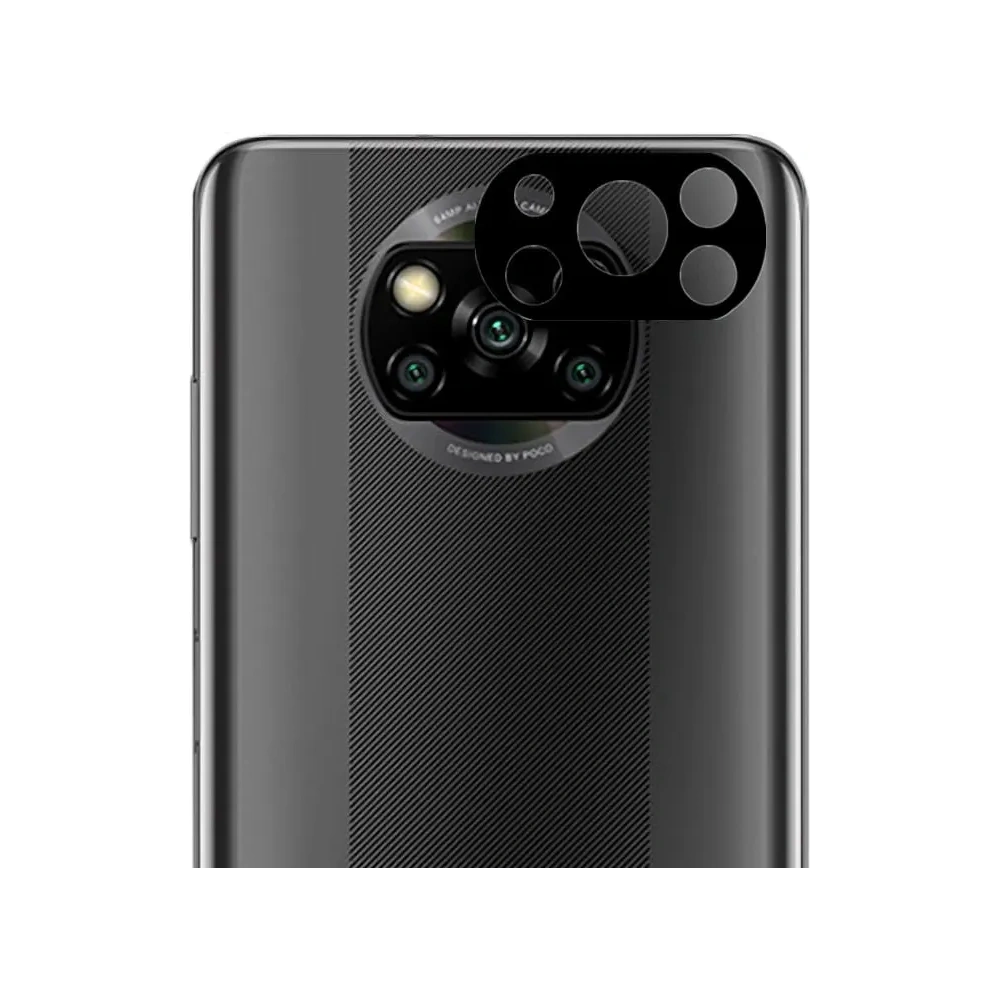 Szkło hartowane Bizon Glass Edge - [2 PACK] + ochrona na obiektyw Xiaomi Poco X3 / NFC / PRO czarne