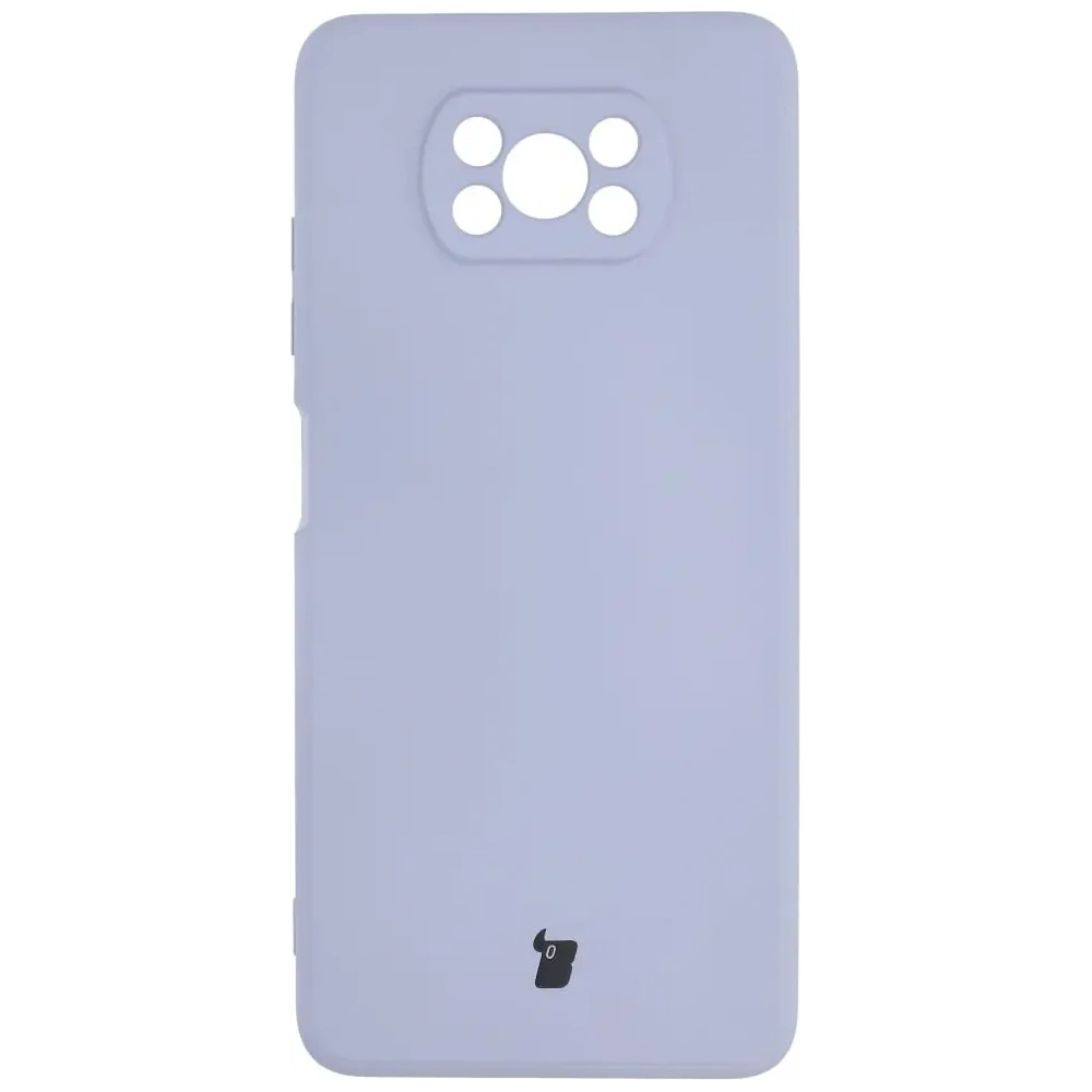 Etui Bizon Case Silicone do Xiaomi Poco X3 / NFC / Pro jasnofioletowe