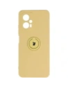 Etui Bizon Case Silicone Ring Sq do Xiaomi Poco X4 GT żółte
