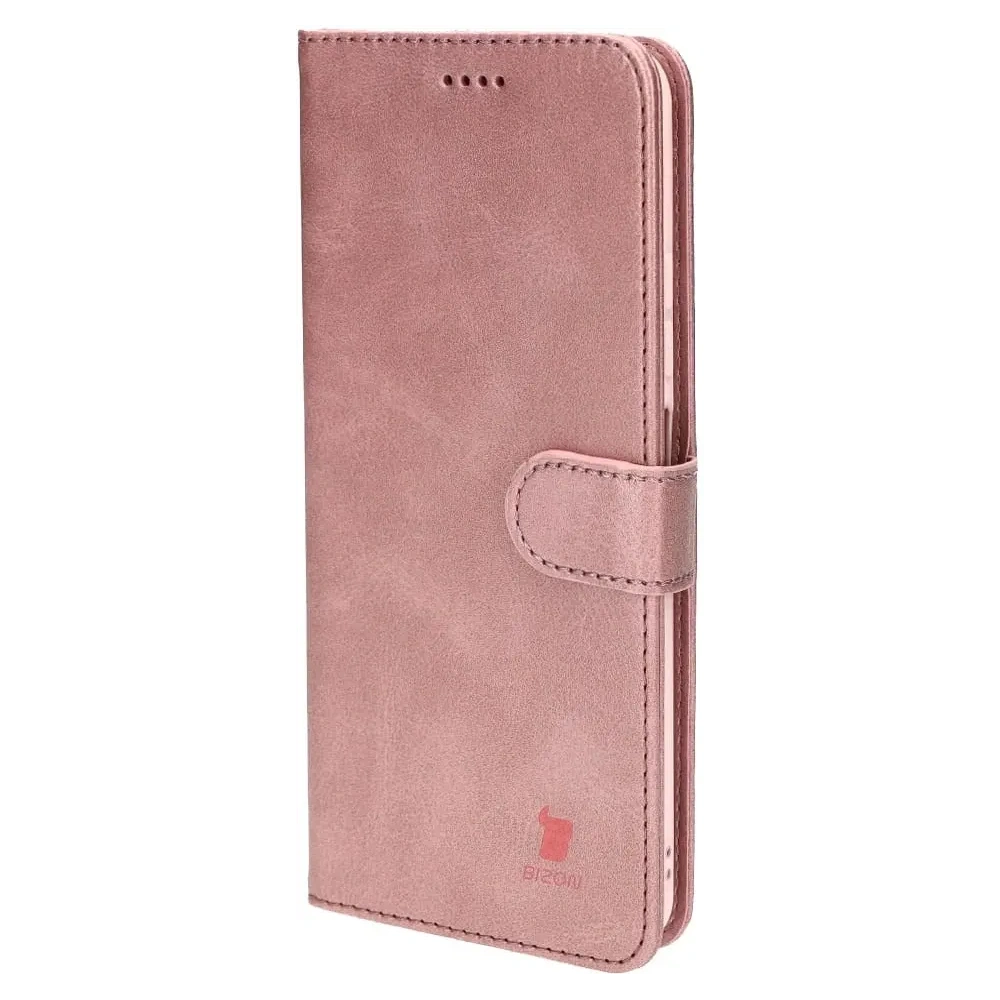 Etui Bizon Case Wallet do Xiaomi Poco X4 GT jasnoróżowe