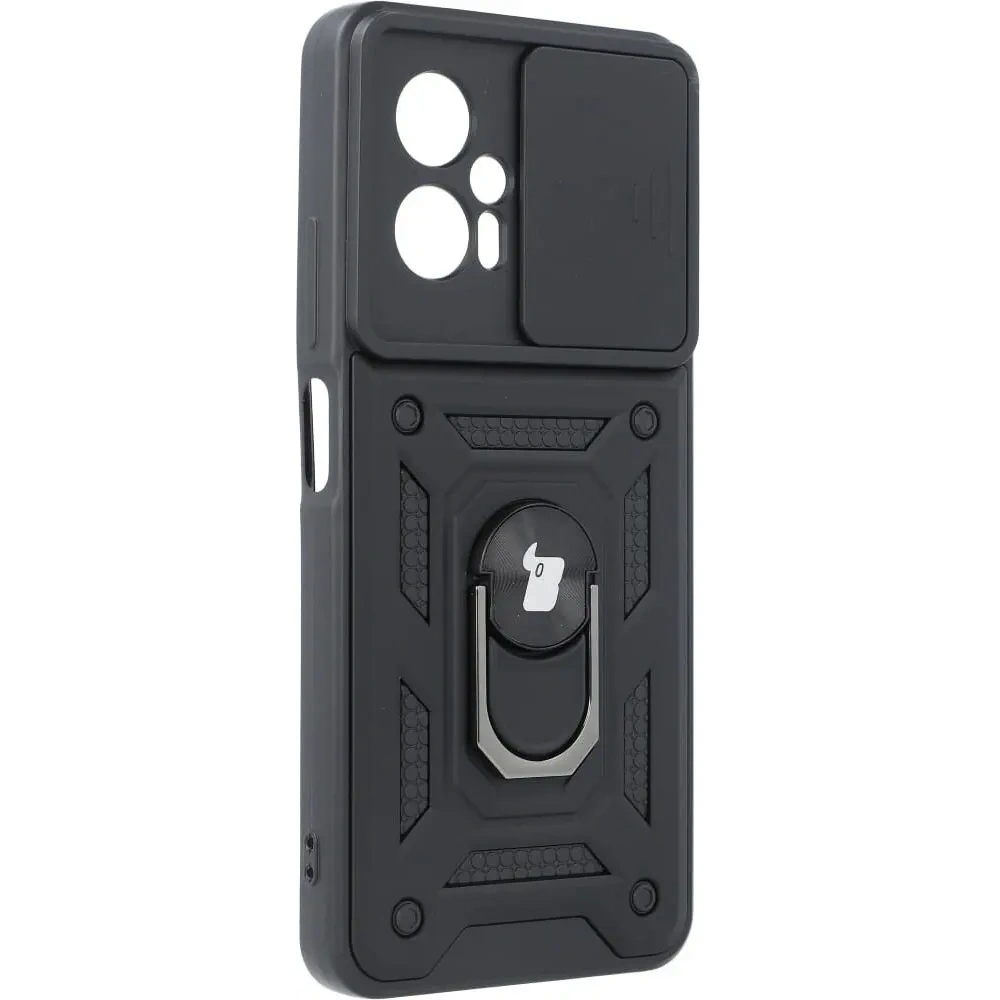 Etui Bizon Case CamShield Ring do Xiaomi Poco X4 GT czarne